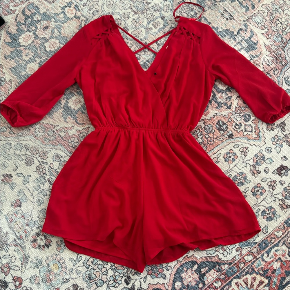 Monteau Cherry Red Sleeveless Top